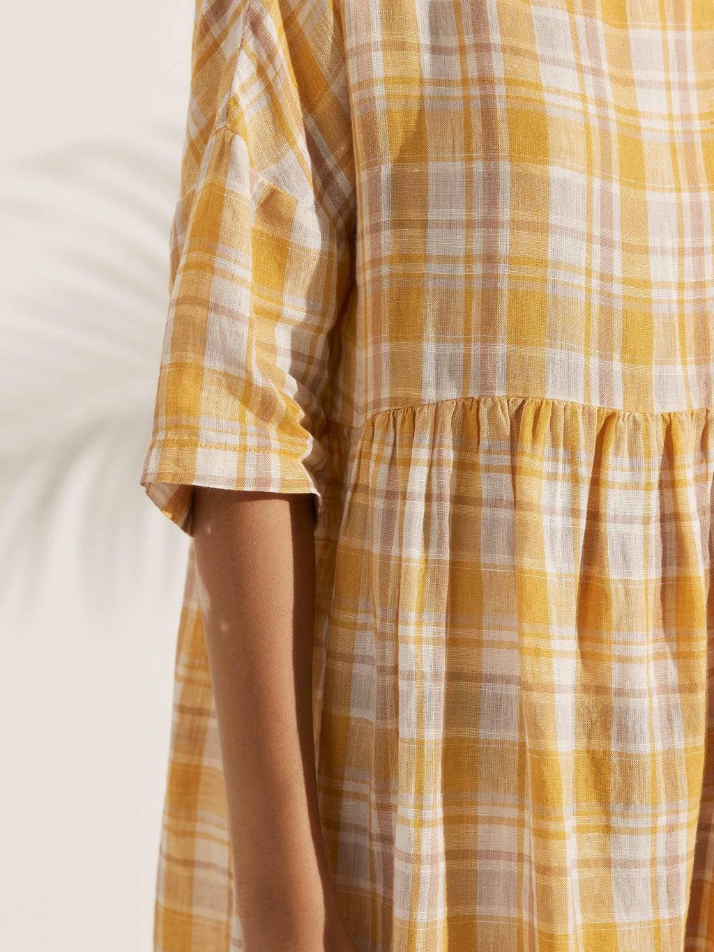 100% Linen A-Line Midi Dress VALENCIA
