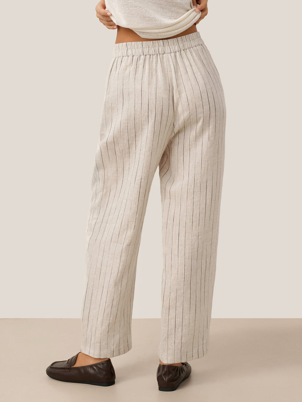 100% Linen Sketch Stripe Suit Set ELOISE