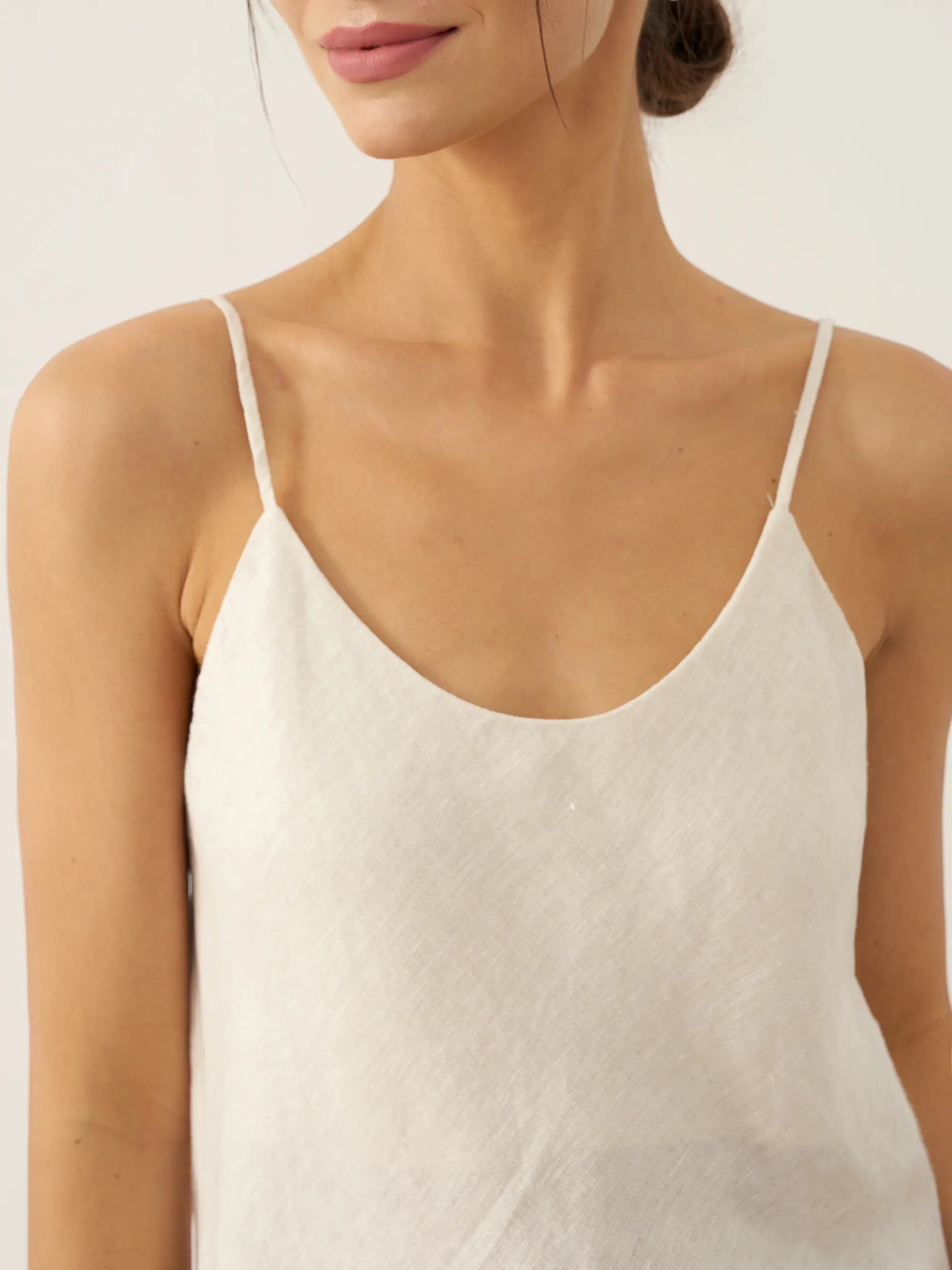 100% Linen Beaded Hem Camisole Bree