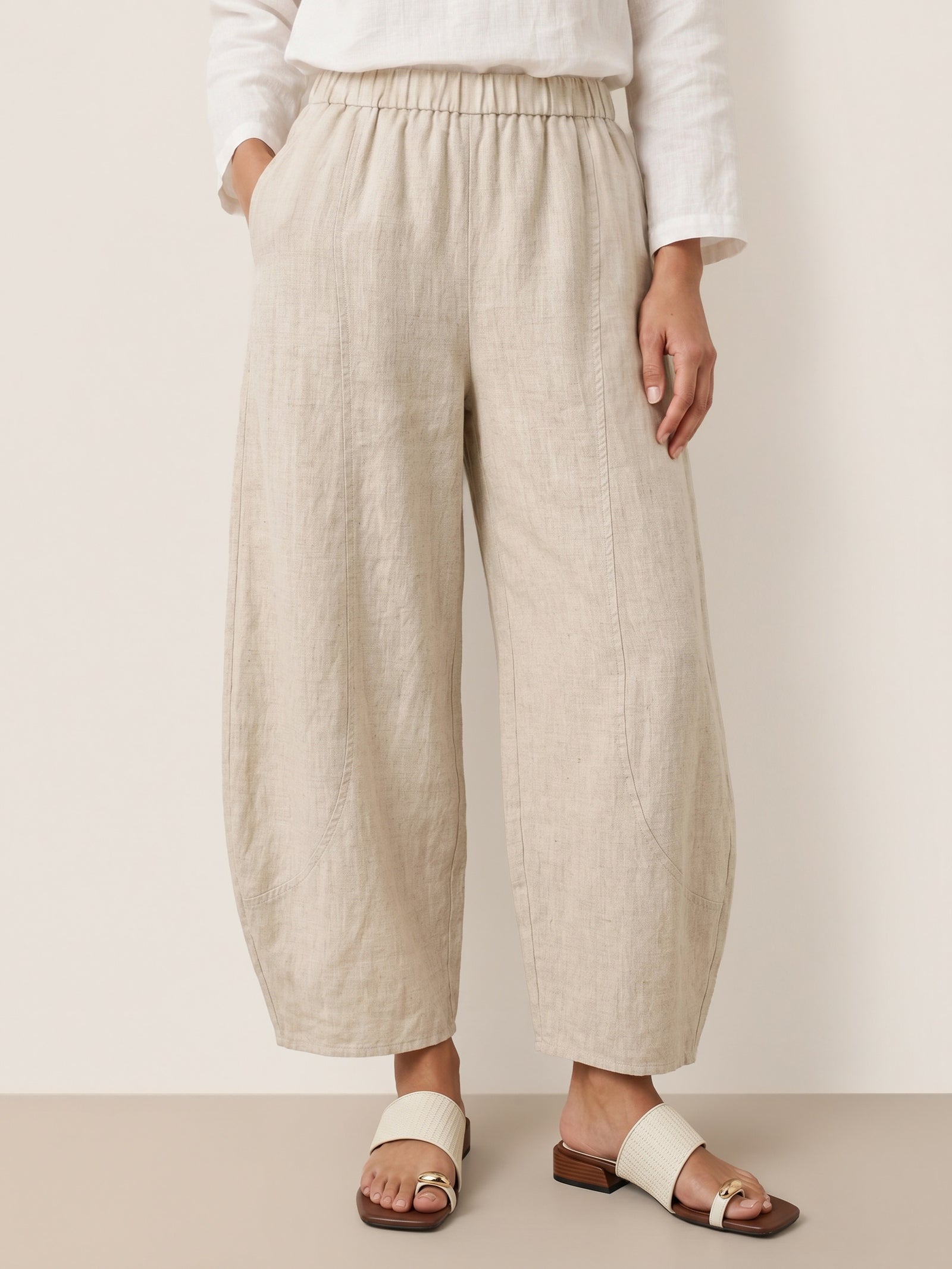 100% Linen Classic Ankle Pants ZOE