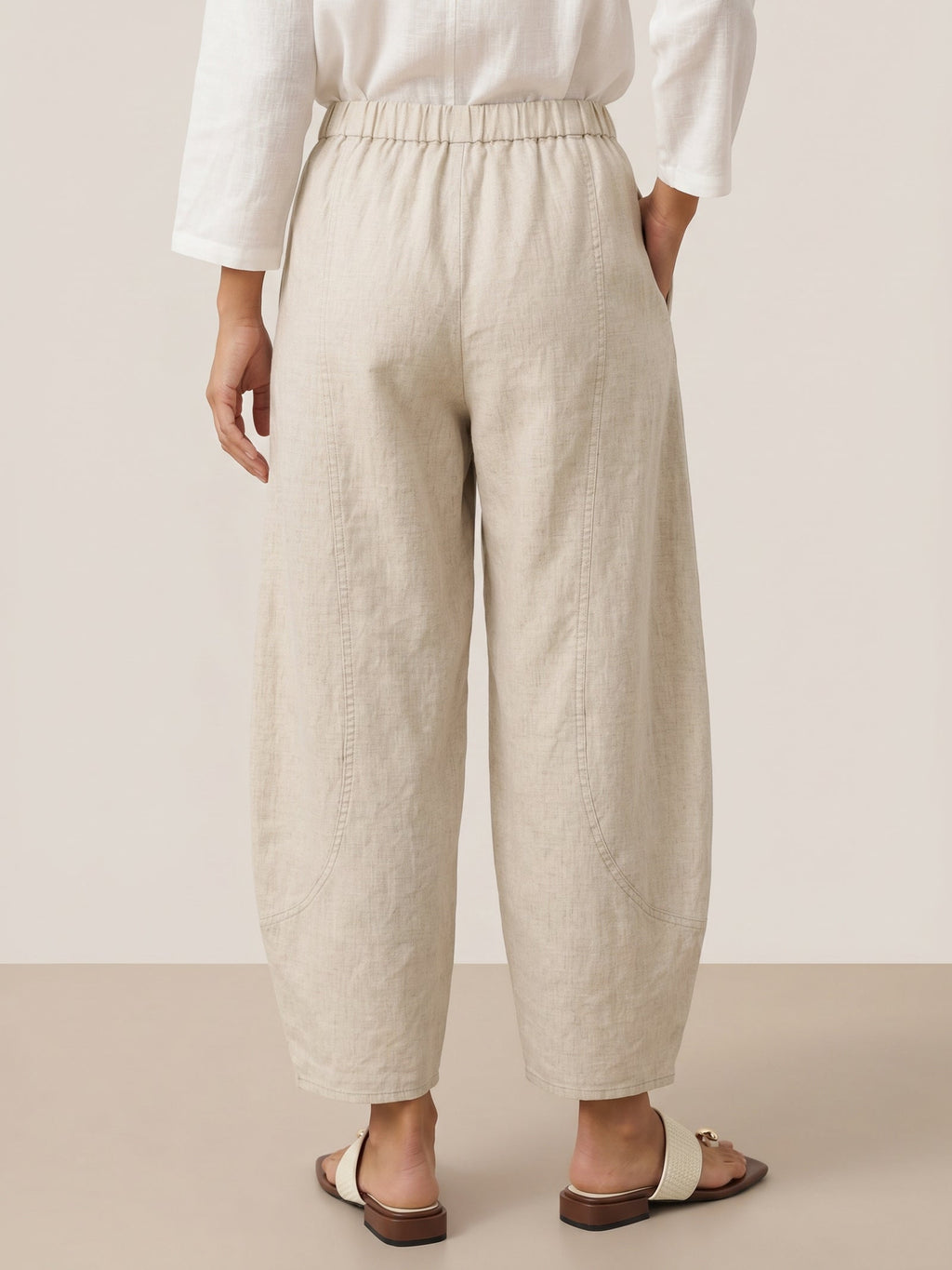 100% Linen Classic Ankle Pants ZOE