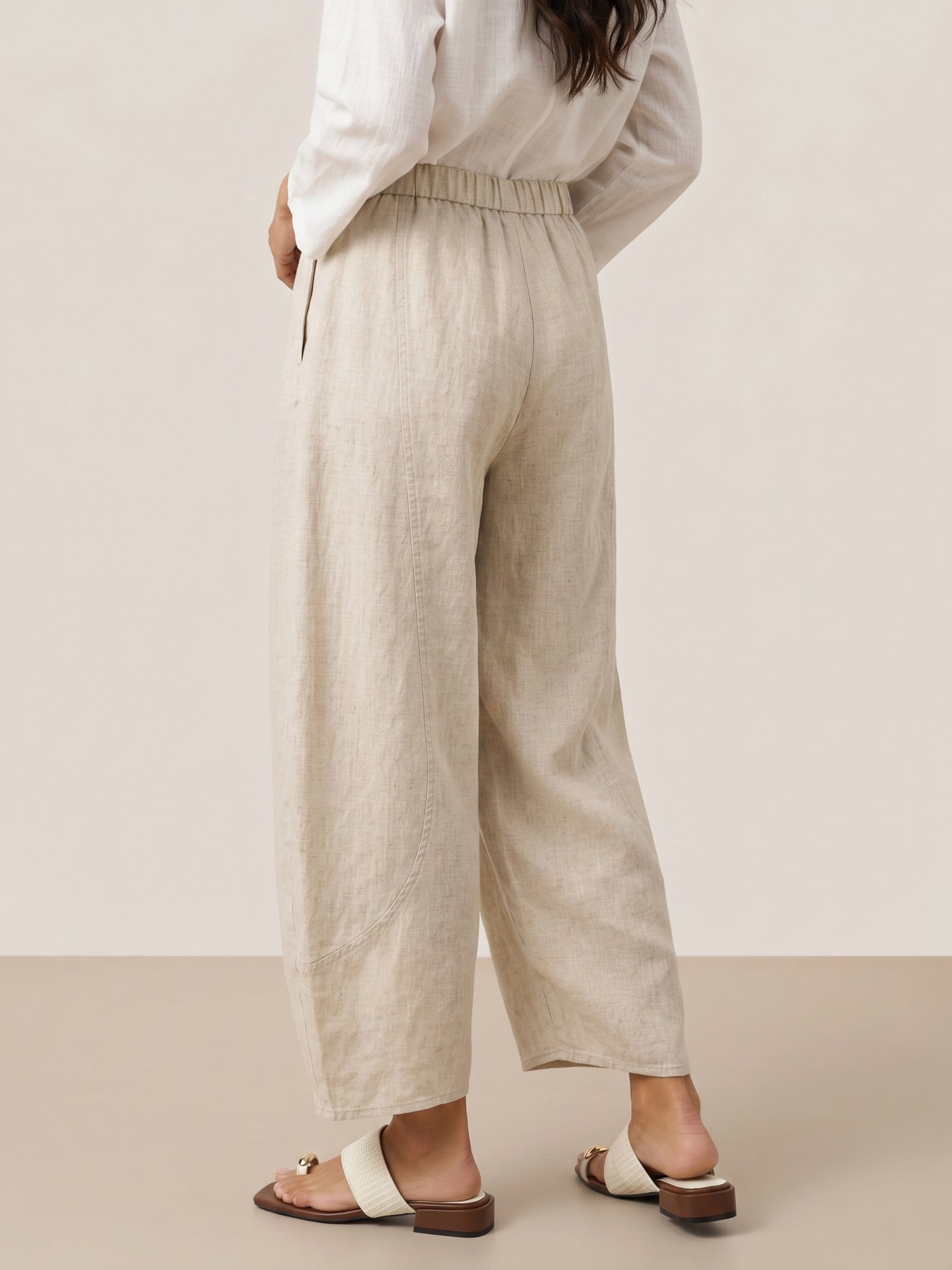 100% Linen Classic Ankle Pants ZOE