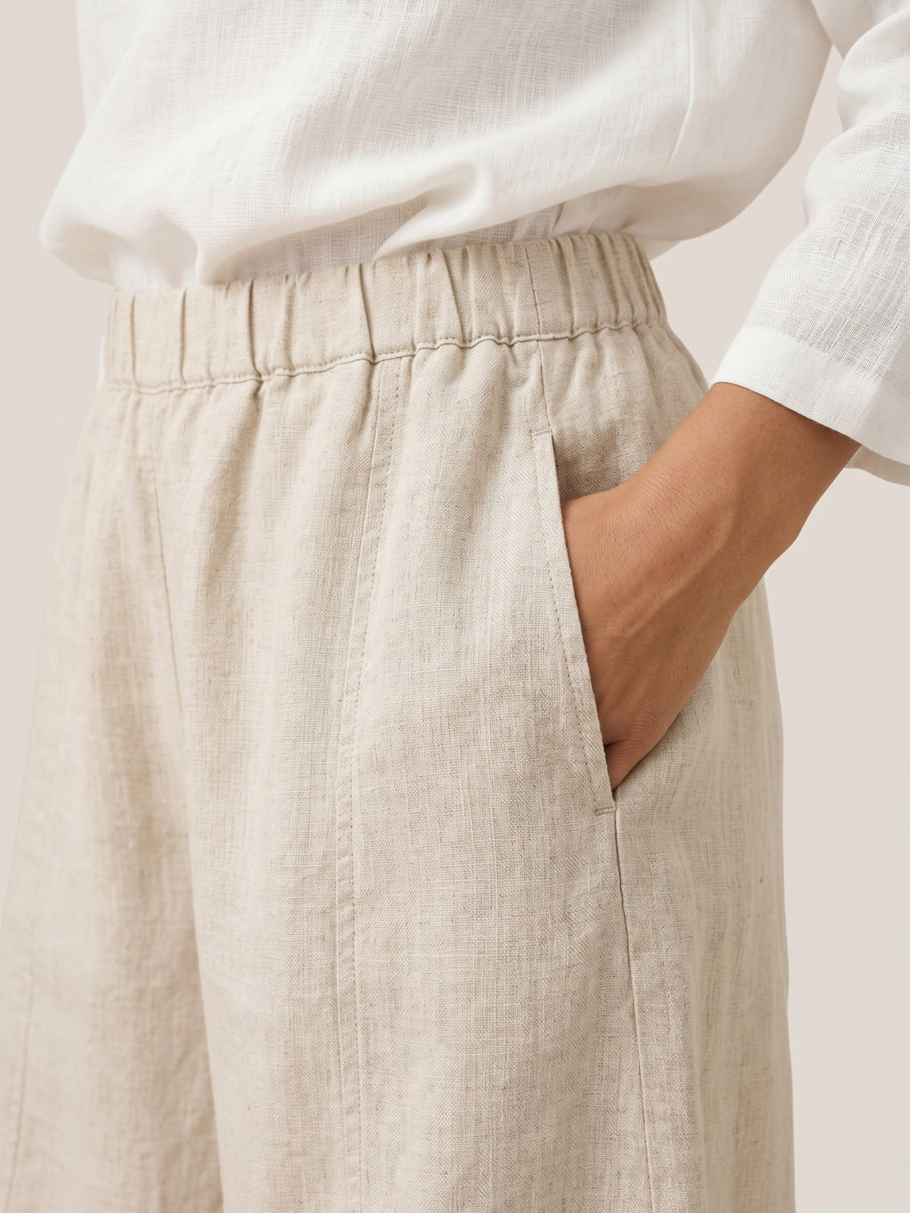 100% Linen Classic Ankle Pants ZOE