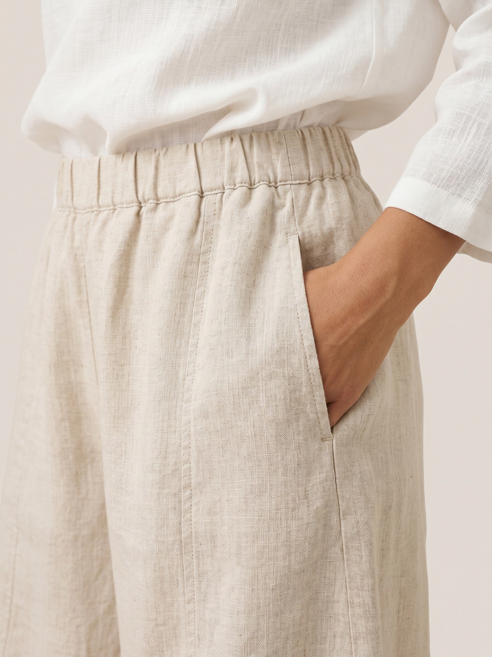 100% Linen Classic Ankle Pants ZOE
