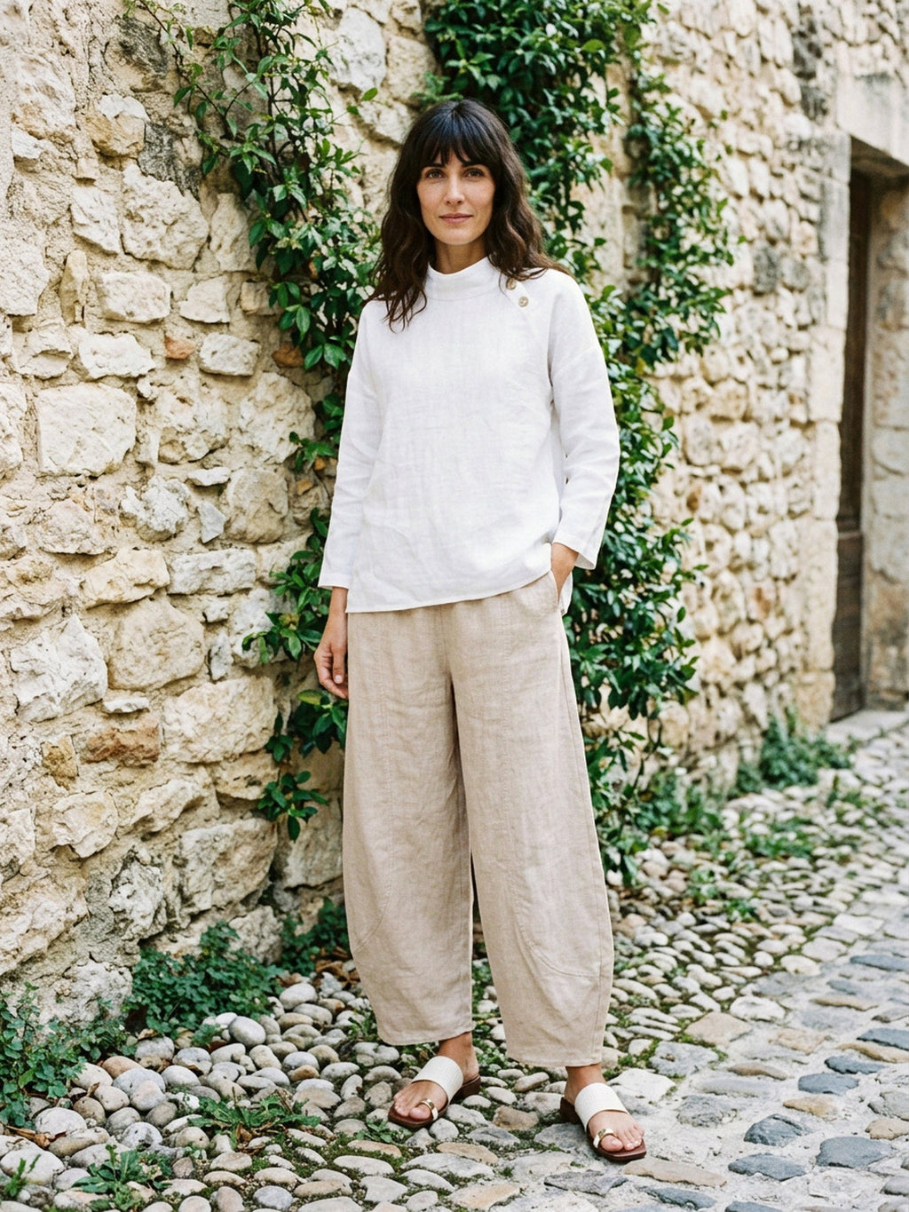 100% Linen Classic Ankle Pants ZOE