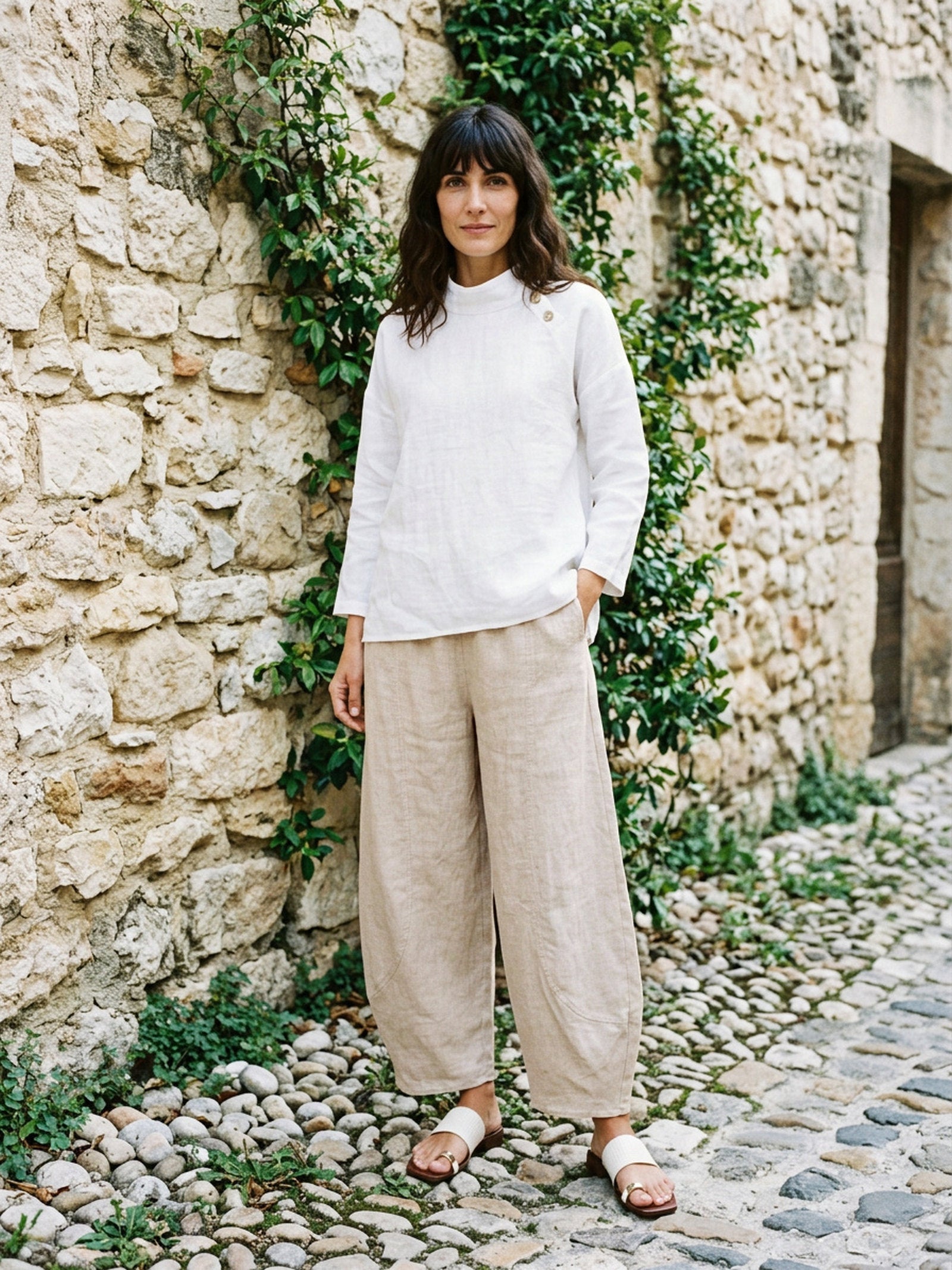 100% Linen Classic Ankle Pants ZOE