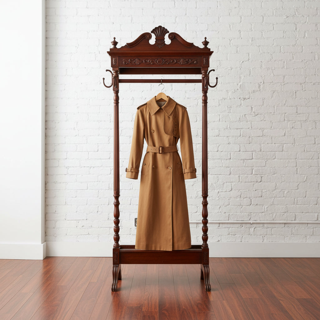 Chloe Women Cotton Gabardine Belted Long Trench Coat