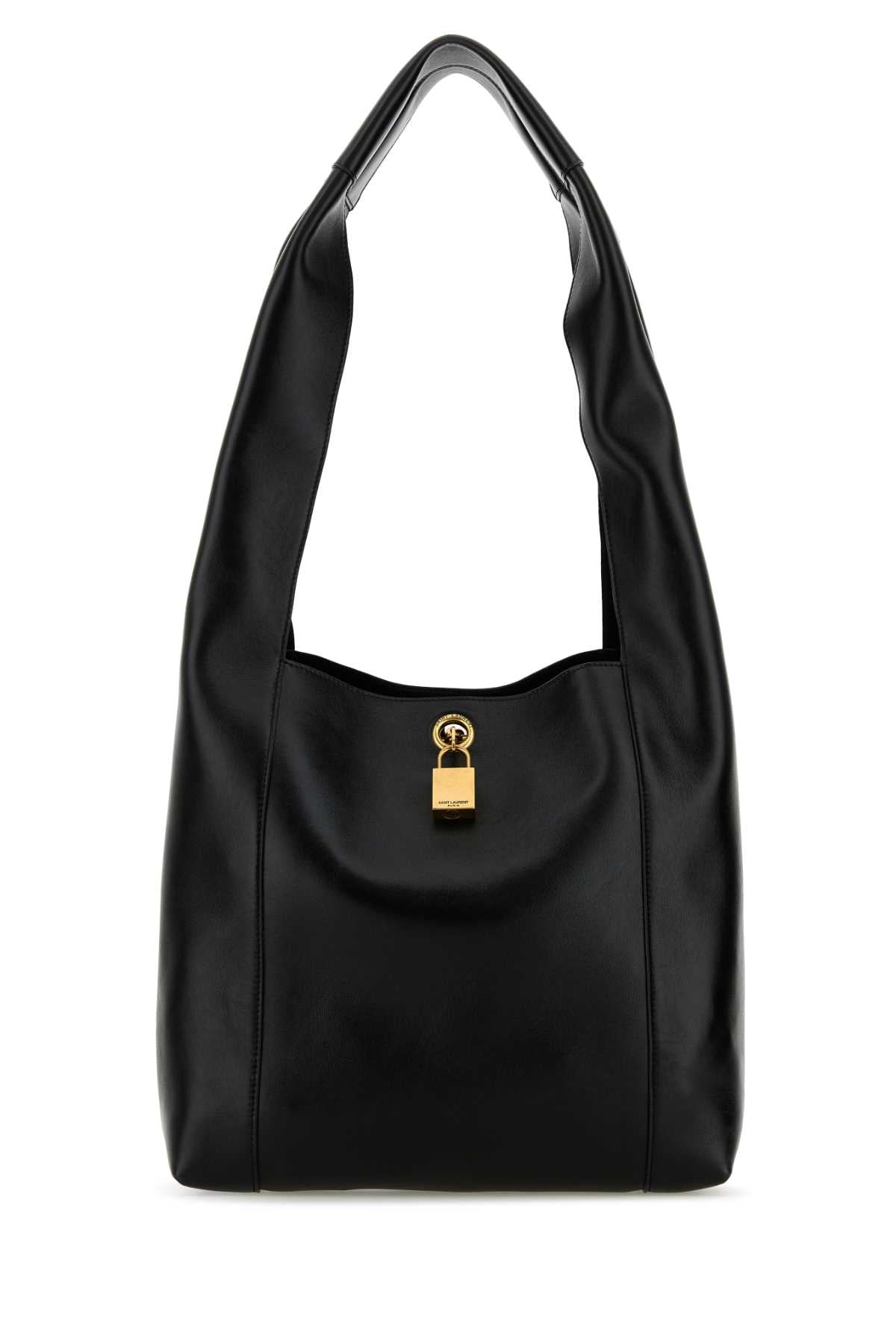 Saint Laurent Women Black Leather Tanger Shopping Bag
