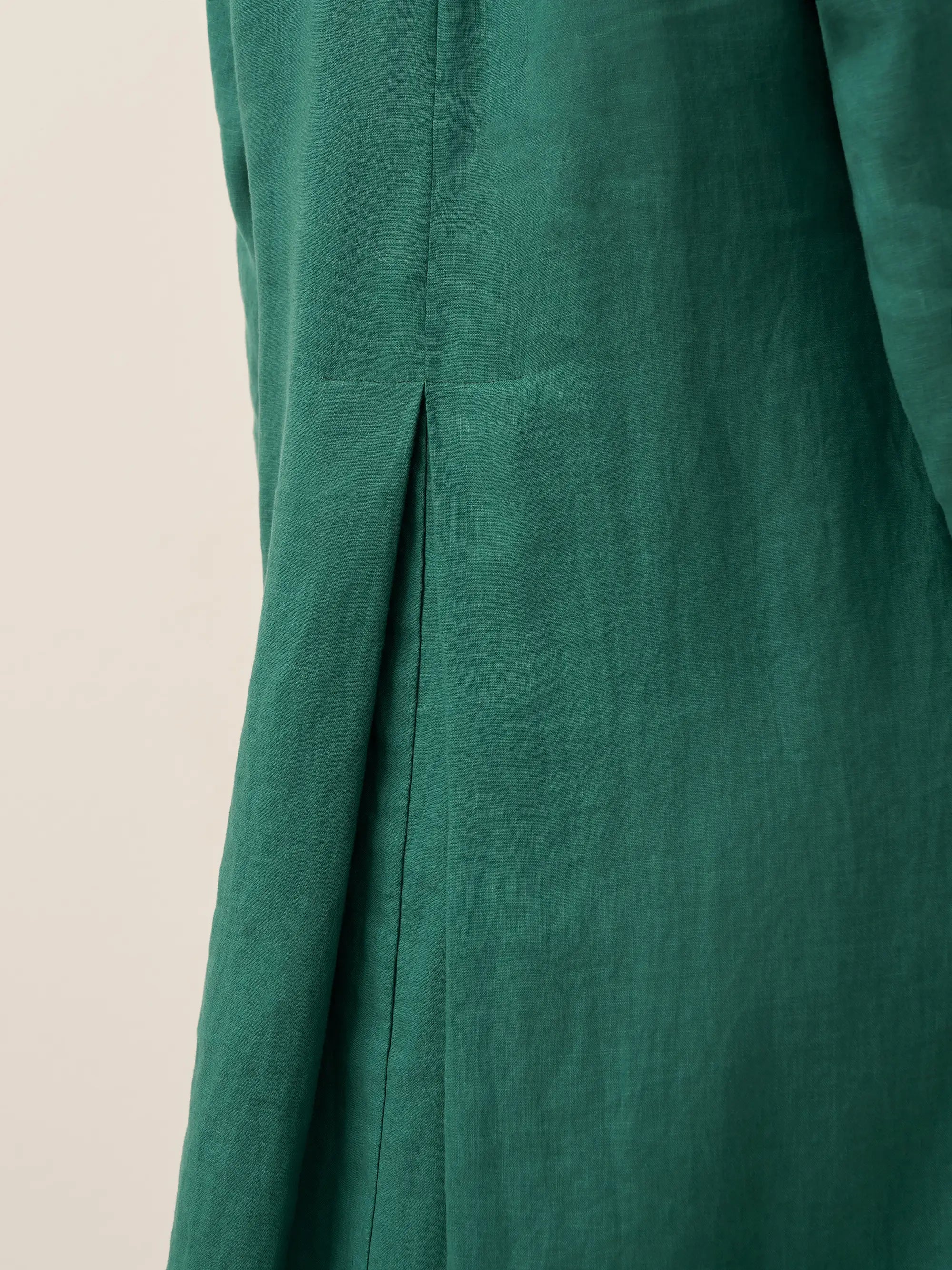 100% Linen Hooded Pullover Midi Dress REBECCA