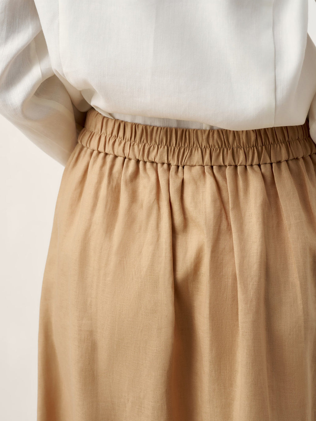 100% Linen Flap Pocket A-Line Skirt IANTHE