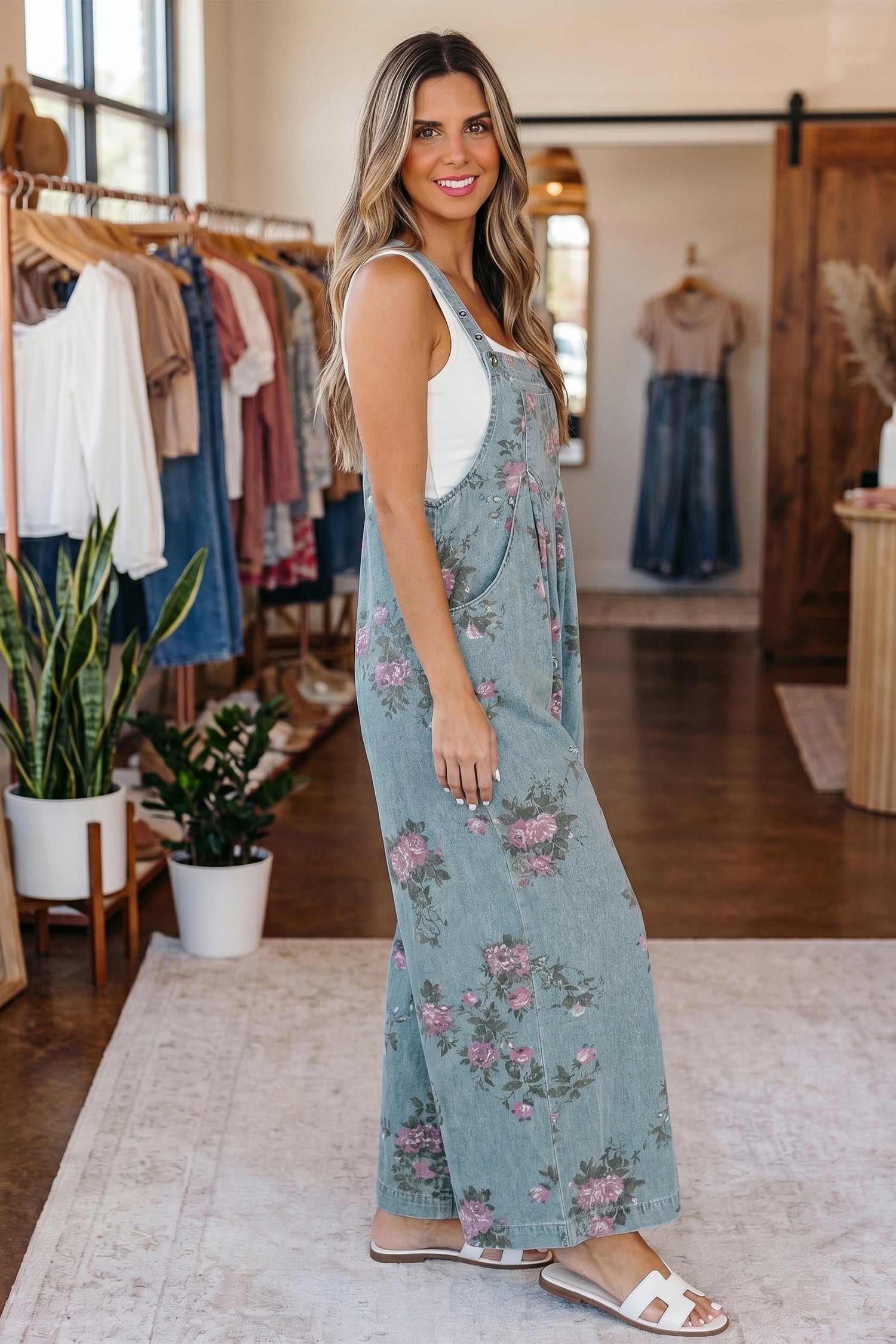 Olivia Waist Wide Leg Jumpsuit