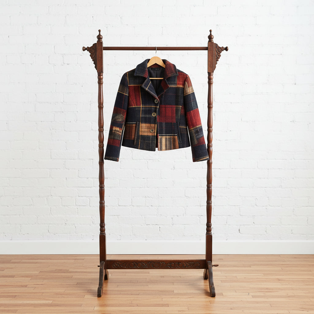 Vintage Stand Collar Blazer with Single-Row Buttons — Tailored Women’s Jacket