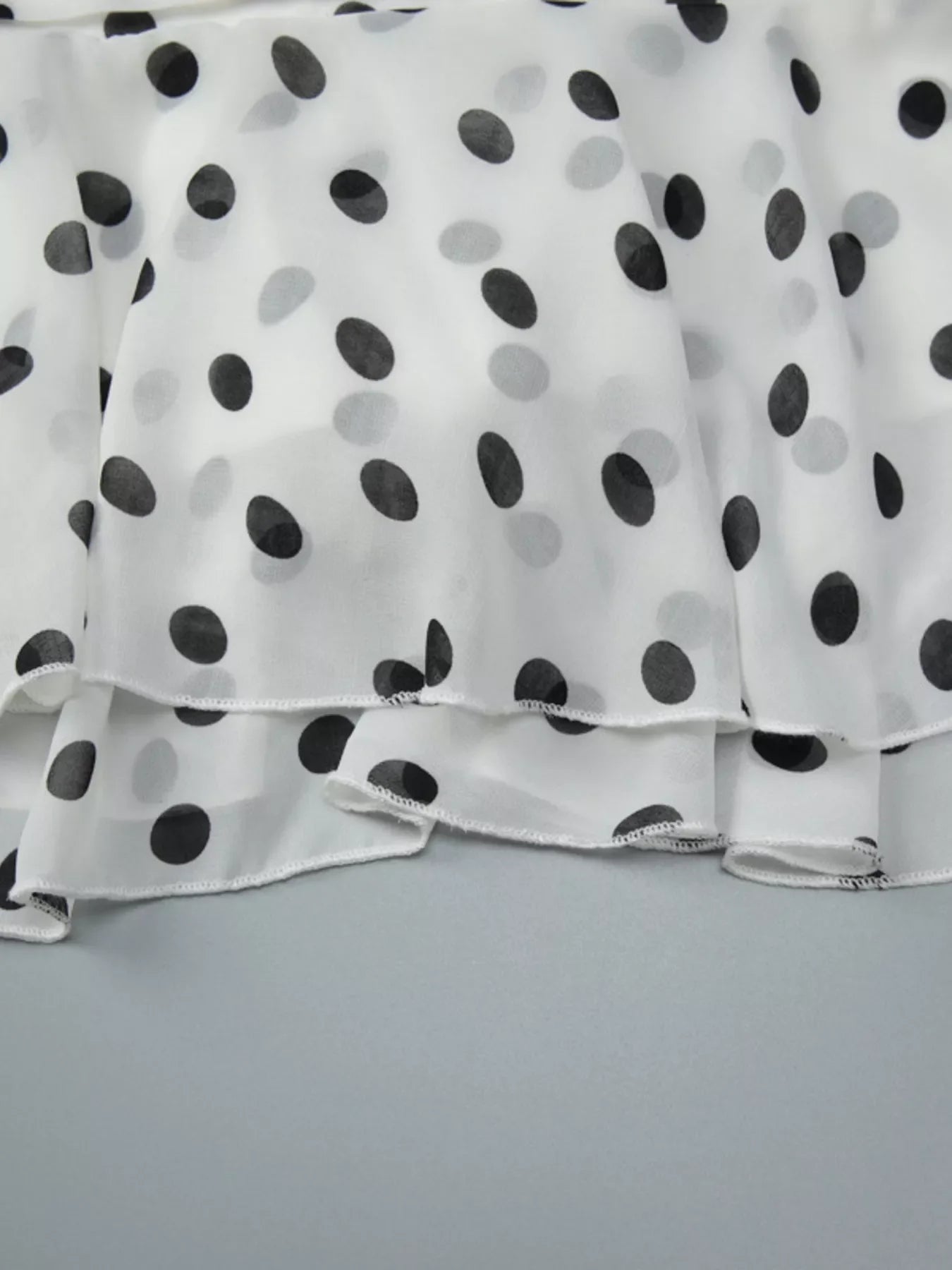 Polka Dot Halter Neck Ruffle Dress