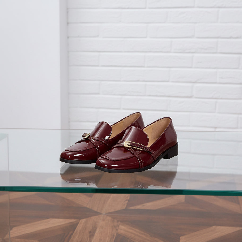 Women’s Patent Leather Square Toe Shoes