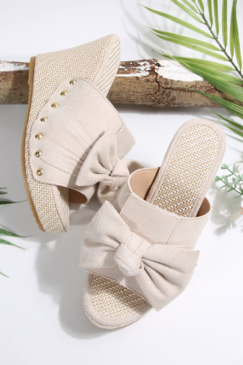 Nyomi Studded Wedge Platform Slippers