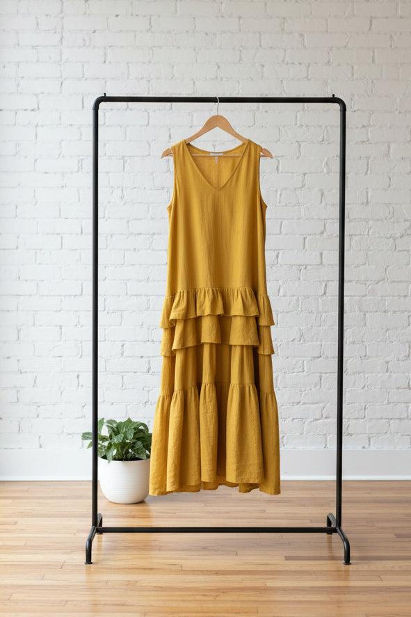 Women's Ice Silk Sleeveless Loose Maxi Dress – 6 Colors S–5XL