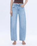 Brylee High Rise Crop Barrel Jean