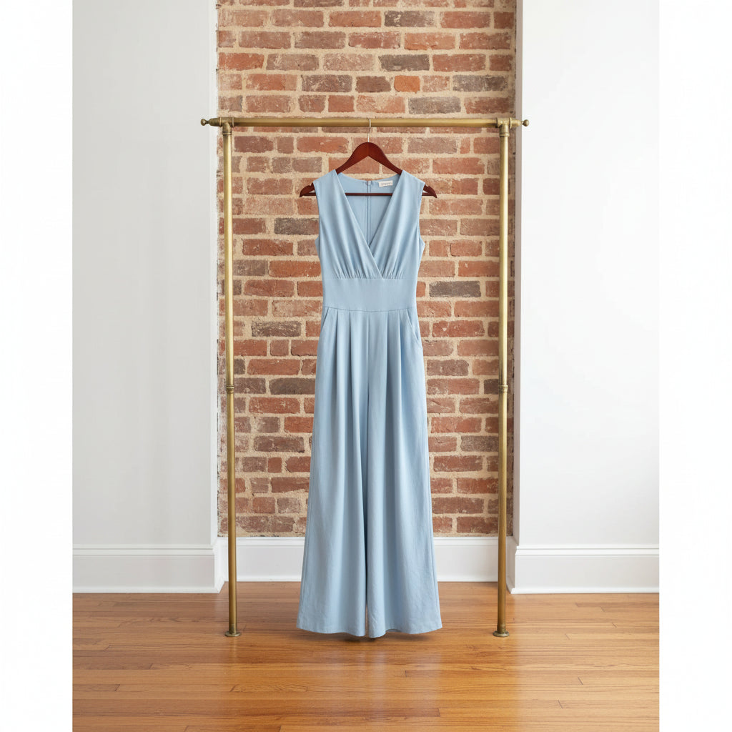 Full Size Sleeveless Wide Leg Jumpsuit Plus Size