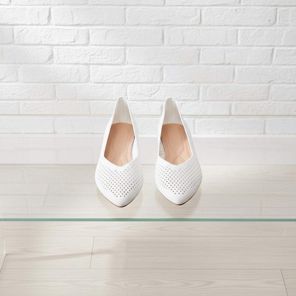 Women's Pointed Toe Flyknit Slip-On Loafers – Flat Casual Shoes