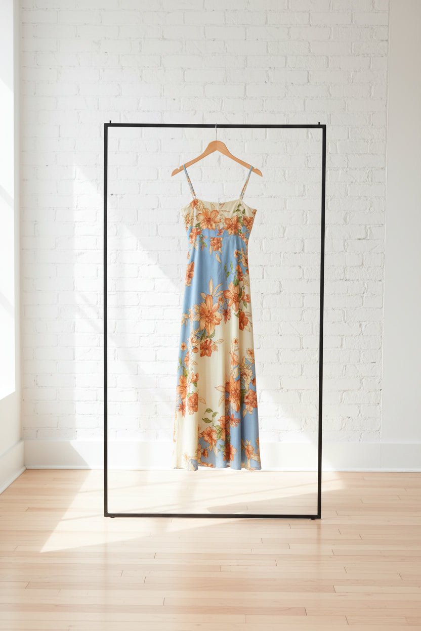 SUMMER SERENADE WOVEN MIDI DRESS