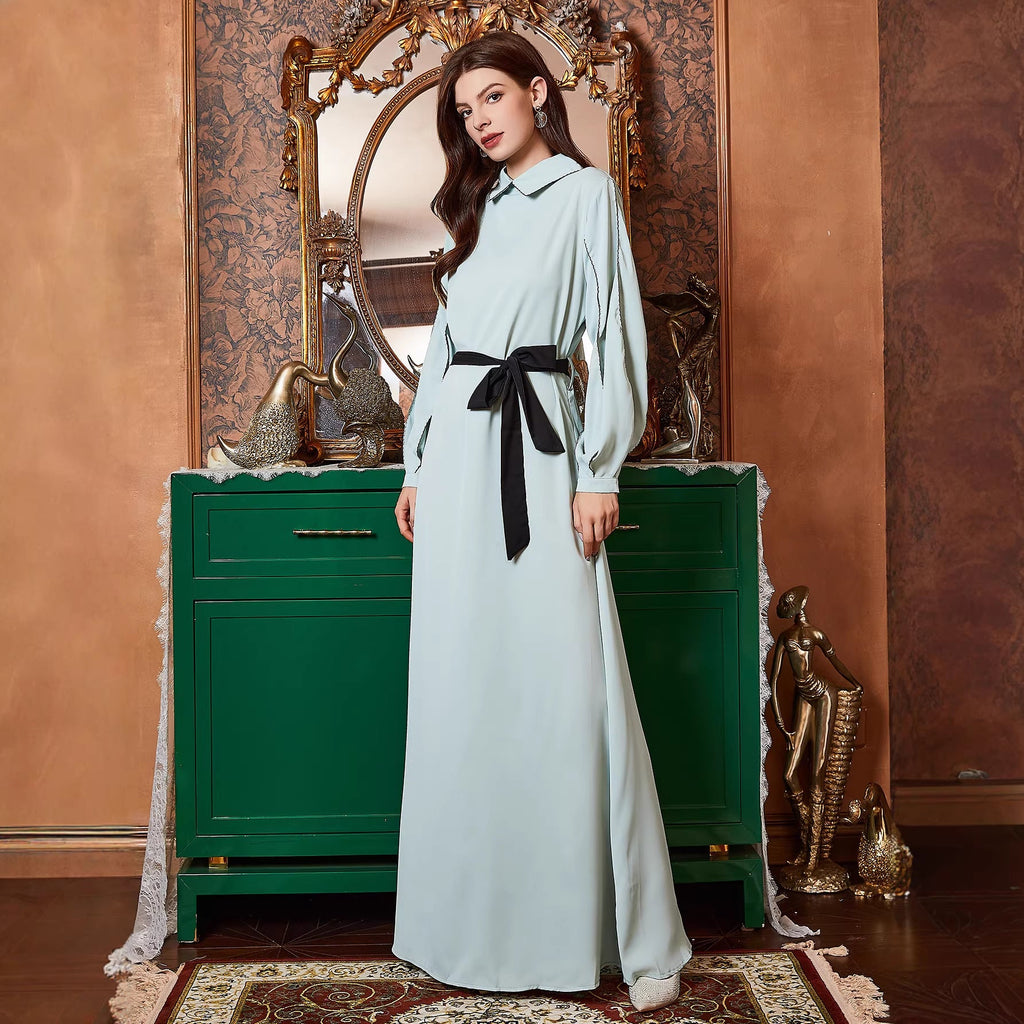 Elegant Dress with Belt