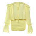 Fall Women Clothing Sexy off the Shoulder Hollow Out Cutout out Tied Solid Color Slim Hip Bag Dress