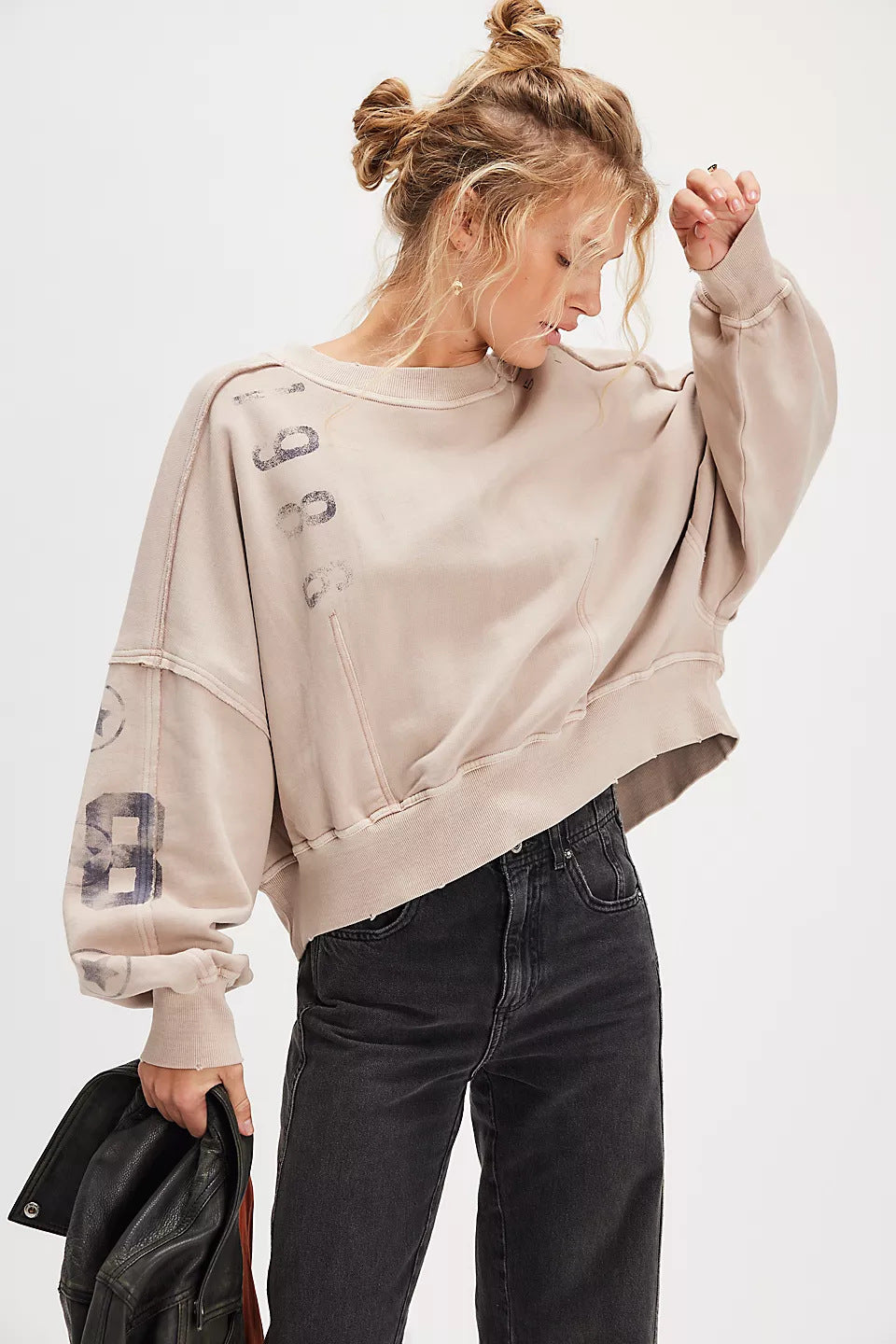 Autumn Winter Women Clothing Printing Loose Casual Top All Matching Hoodie Women
