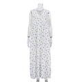 Print Single Breasted Vest Dress Summer Women Clothing V neck Sleeveless High Waist Maxi Dress