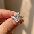 925 Sterling Silver Zirconia Gorgeous Shiny Oval Stone Rings For Women Engagement Wedding Luxury High Quality Fine Jewelry