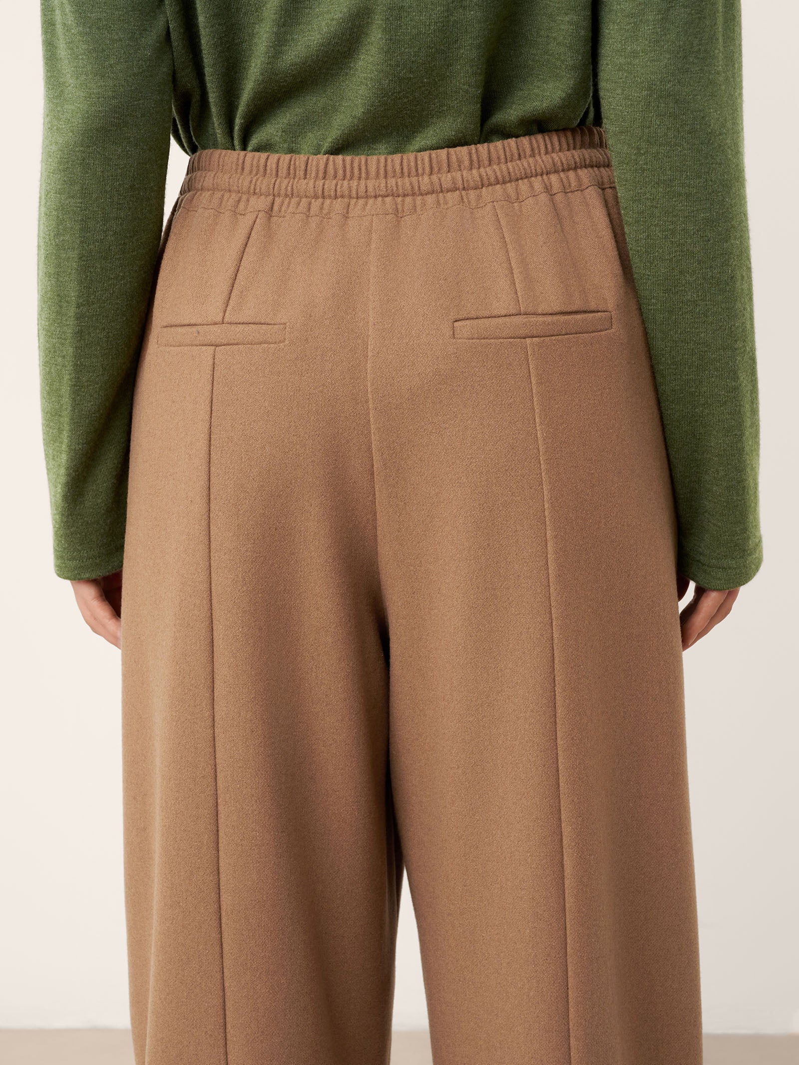 Wool Drawstring Patch Pocket Pants PRISCILLA