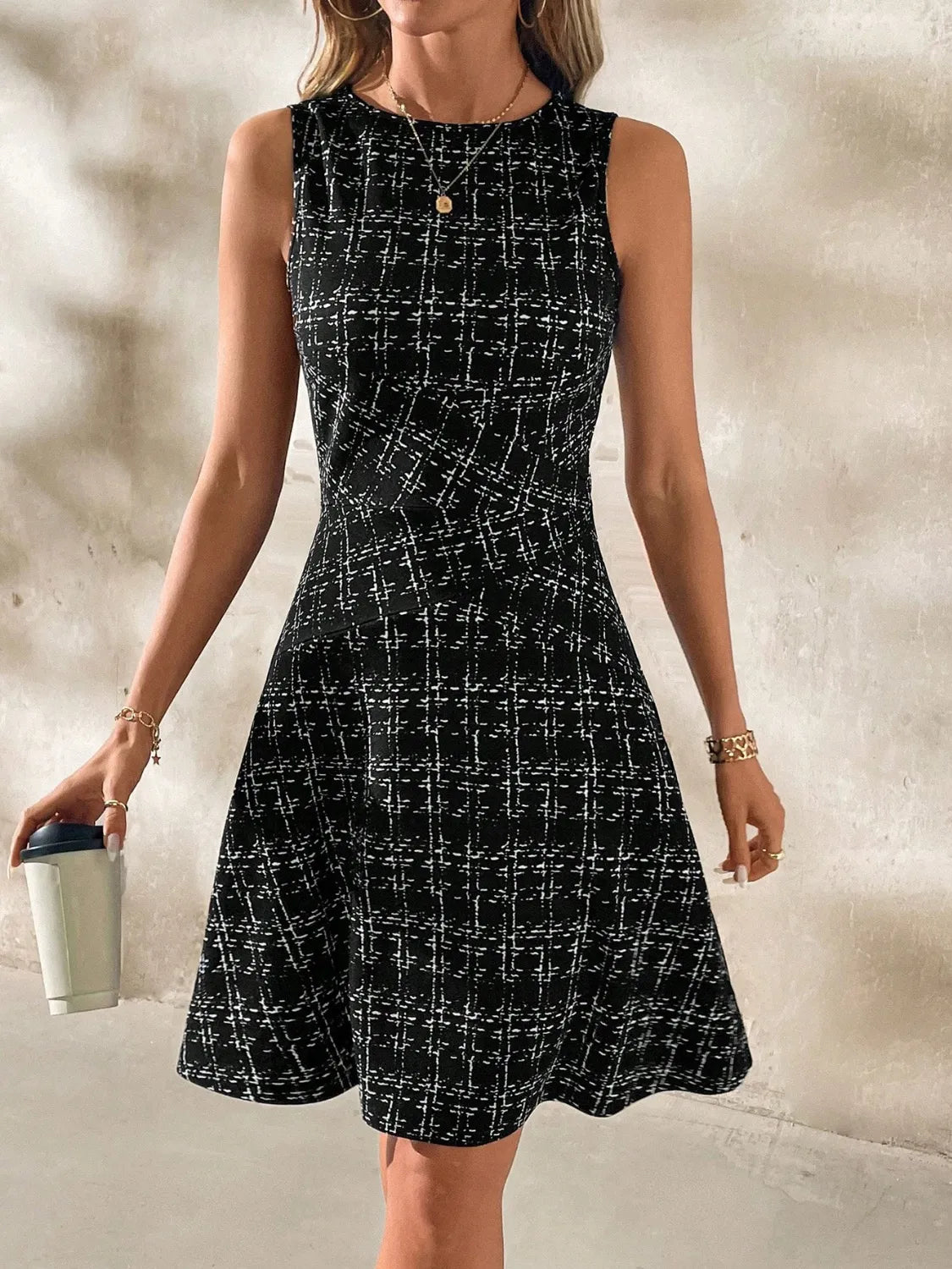 Round Neck Sleeveless Dress