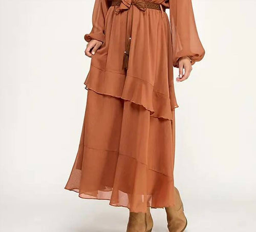 Boho Chic Flowy Ruffled Maxi Dress