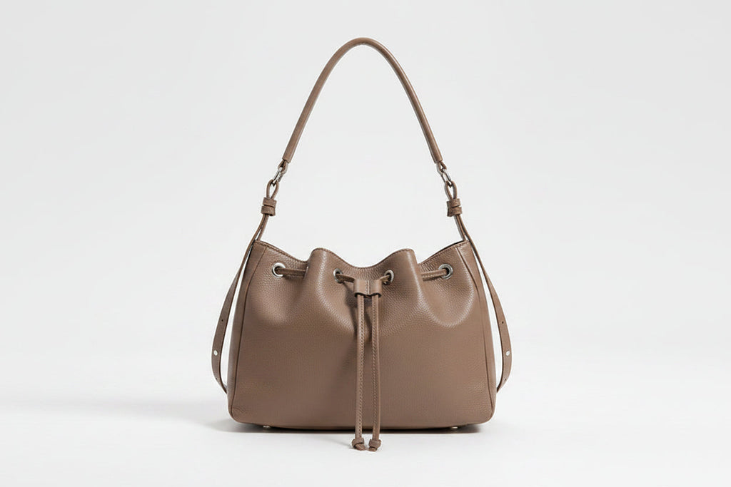 Luxury Genuine Leather Women's Pillow Bag – Full-Grain Cowhide Crossbody Handbag