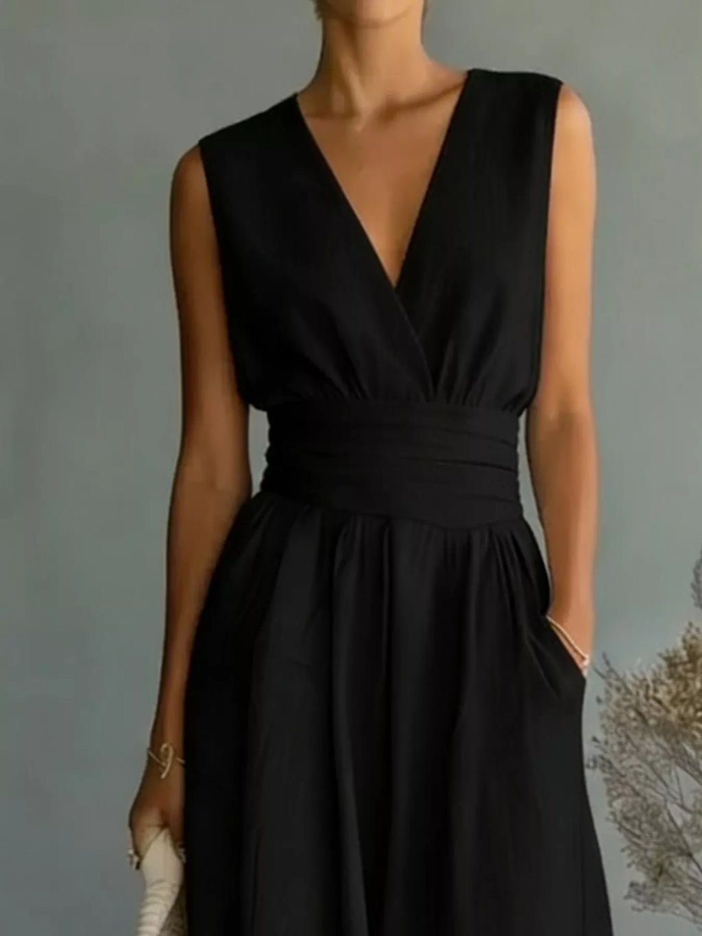Full Size Sleeveless Wide Leg Jumpsuit Plus Size