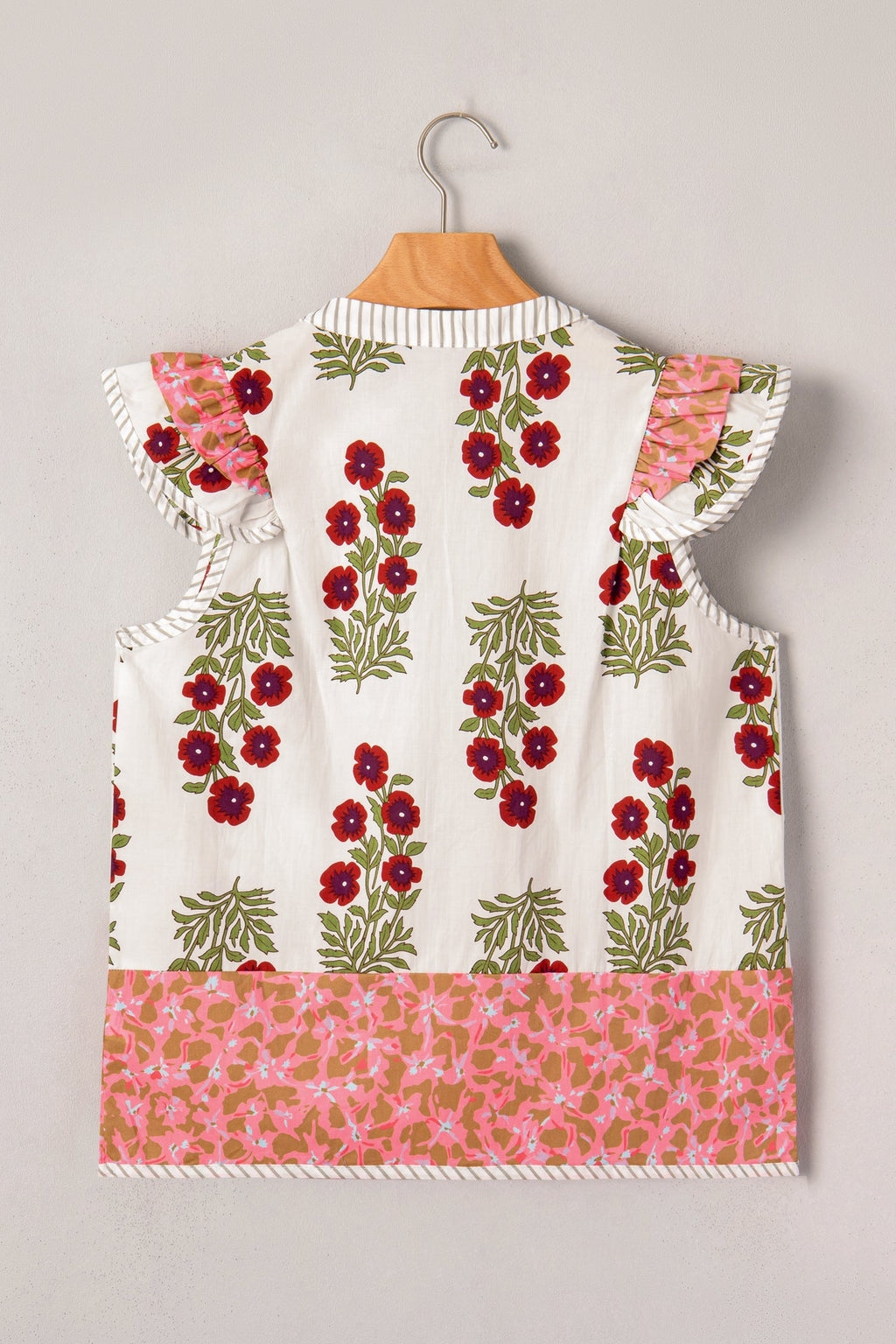 Zora Trim Flutter Cotton Blouse