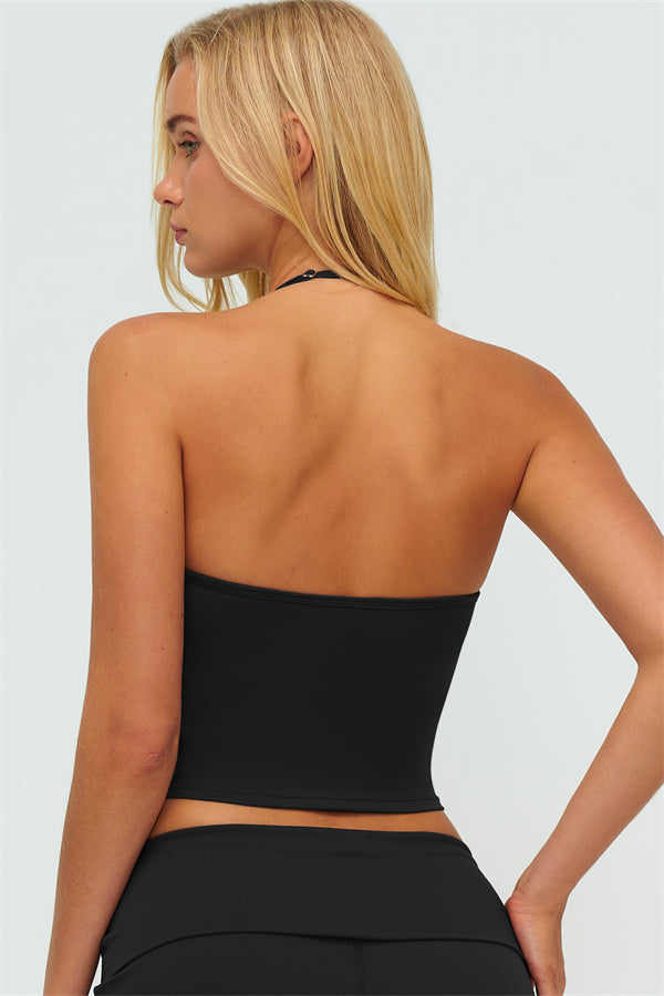 The Twirl Zip Jacket Halter Tank Top New Straight Leg Pants 3-Piece Set